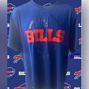 Buffalo Bills Mafia Men Large Performance Nike Dri-Fit Royal Blue Logo Shirt EUC